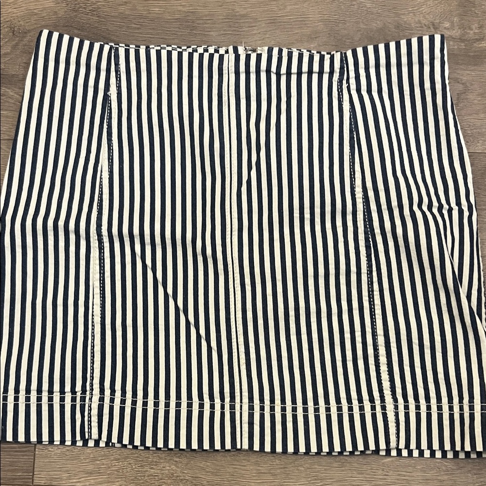 Striped blue and White Women's Skirt